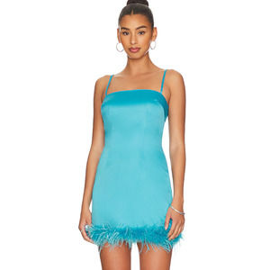 MORE TO COME Maliah Shift Cami Dress in Blue NWT Size Small